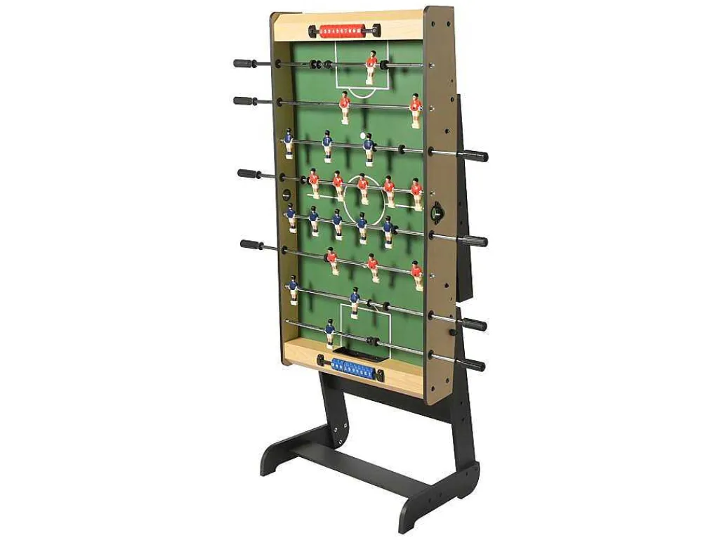 Voetbaltafel Van Naturel Houtkleurig Mdf - Opklapbaar - L121 X B61 X H79 Cm - Horton-Vente-unique Best