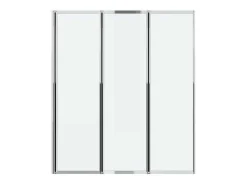 Vouwbaar Badscherm In Metaal Chroom 120 X 140 Cm District-Shower & Design Online