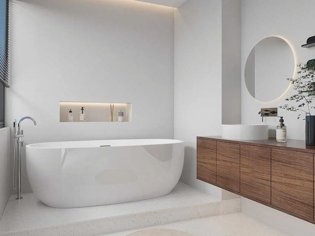 Vrijstaand Bad - 238 L - 170 X 80 X 58 Cm - Wit - Nica-Shower & Design Hot