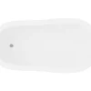 Vrijstaand Retrobad Met Gouden Leeuwenpoten - 200 L - 145 X 74 X 77 Cm - Wit - Nisos Ii-Shower & Design New