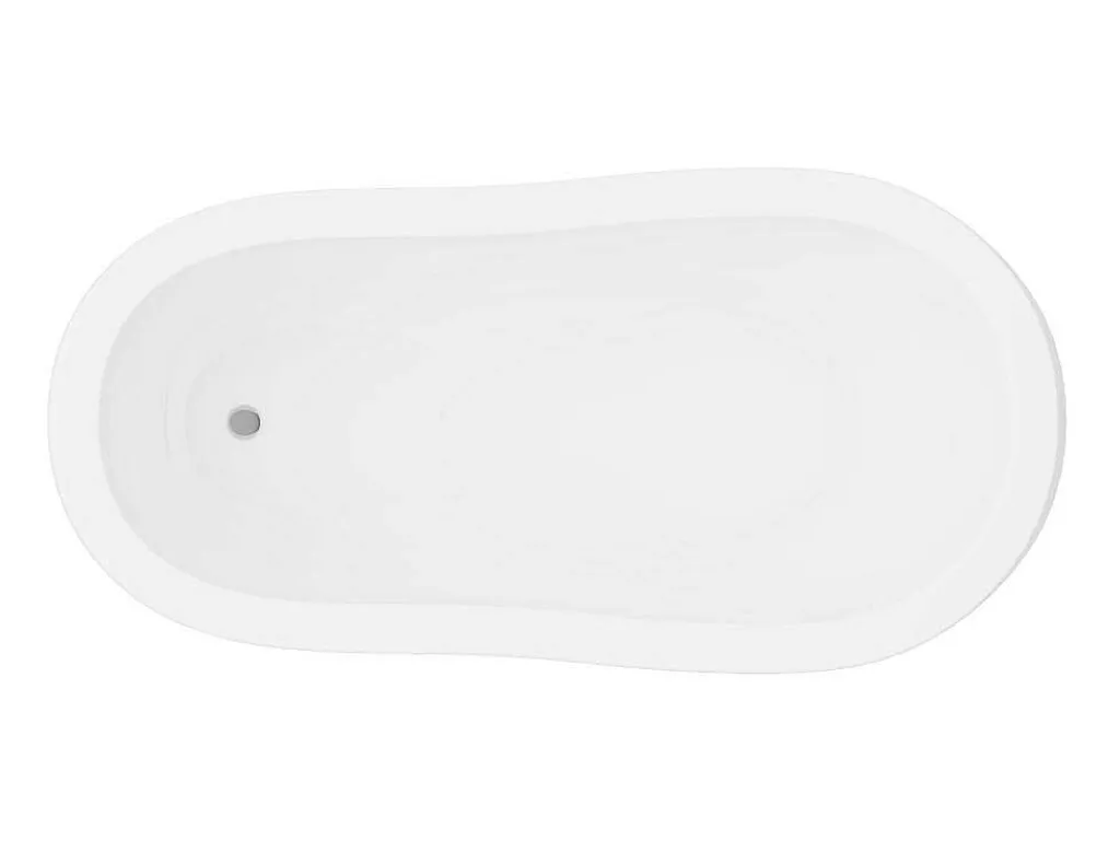Vrijstaand Retrobad Met Gouden Leeuwenpoten - 200 L - 145 X 74 X 77 Cm - Wit - Nisos Ii-Shower & Design New
