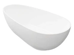 Vrijstaande Assymetrische Badkuip In Solid Surface - 268L - 172 X 83 X 53 Cm - Wit - Fenice-Shower & Design Clearance