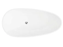Vrijstaande Assymetrische Badkuip In Solid Surface - 268L - 172 X 83 X 53 Cm - Wit - Fenice-Shower & Design Clearance