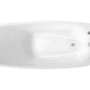 Vrijstaande Badkuip Natalia - Eenpersoons - 220L- 150X75Xh70Cm - Wit-Shower & Design