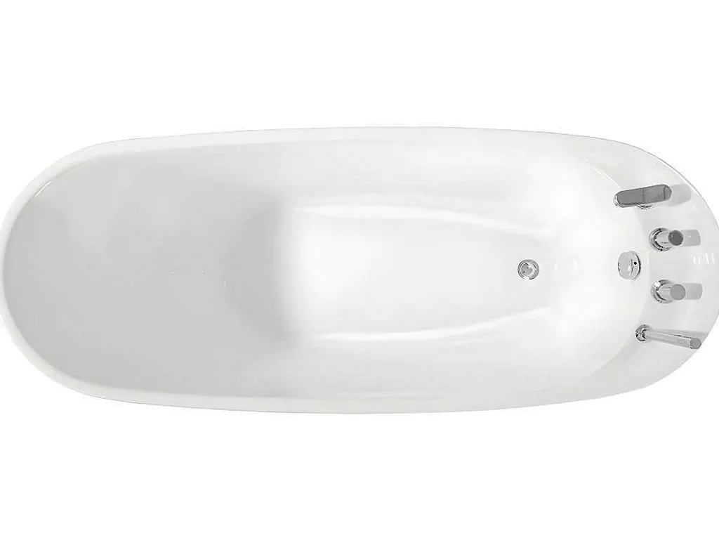 Vrijstaande Badkuip Natalia - Eenpersoons - 220L- 150X75Xh70Cm - Wit-Shower & Design