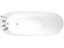 Vrijstaande Badkuip Natalia - Eenpersoons - 220L- 150X75Xh70Cm - Wit-Shower & Design