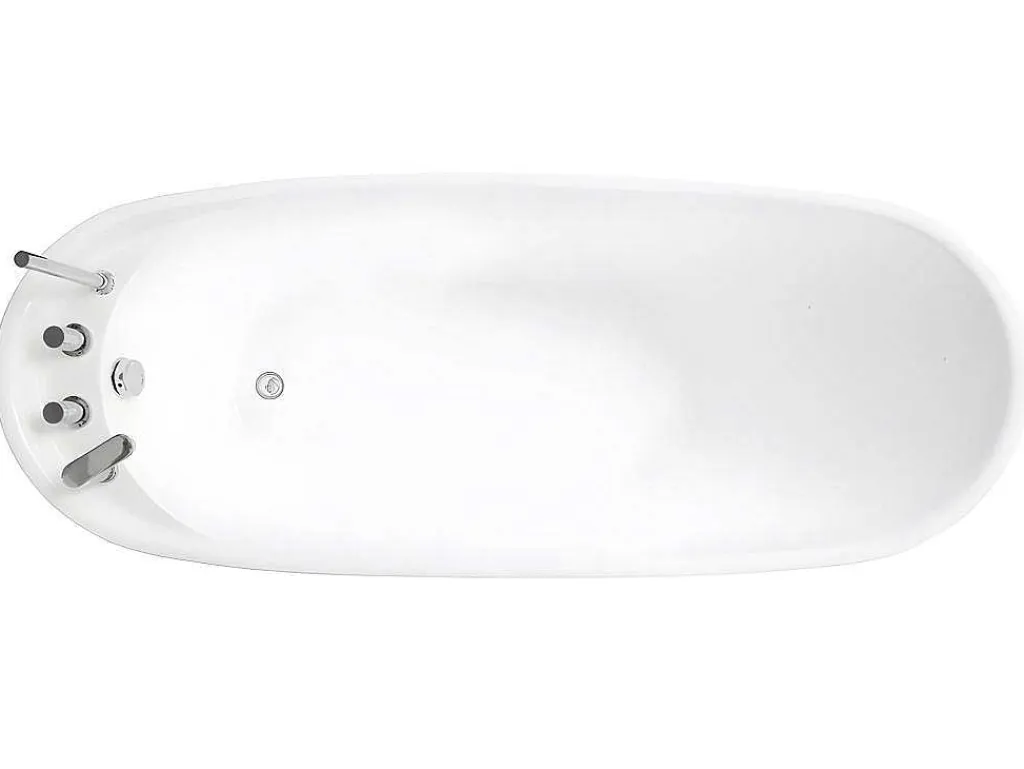 Vrijstaande Badkuip Natalia - Eenpersoons - 220L- 150X75Xh70Cm - Wit-Shower & Design