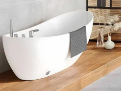 Vrijstaande Badkuip Natalia - Eenpersoons - 220L- 150X75Xh70Cm - Wit-Shower & Design