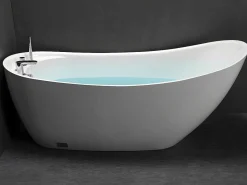 Vrijstaande Badkuip Natalia - Eenpersoons - 220L- 150X75Xh70Cm - Wit-Shower & Design