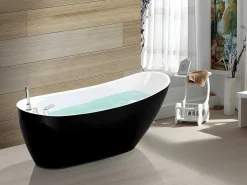 Vrijstaande Badkuip Natalia - Eenpersoons - 220L- 150X75Xh70Cm - Wit-Shower & Design