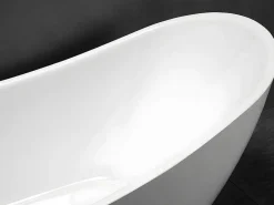 Vrijstaande Badkuip Natalia - Eenpersoons - 220L- 150X75Xh70Cm - Wit-Shower & Design
