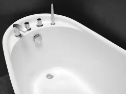 Vrijstaande Badkuip Natalia - Eenpersoons - 220L- 150X75Xh70Cm - Wit-Shower & Design