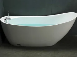 Vrijstaande Badkuip Natalia - Eenpersoons - 170X75X73Cm - 282L - Wit-Shower & Design Online