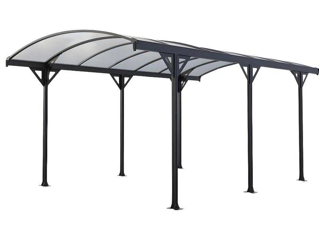 Vrijstaande Carport Van Aluminium Genaro - Grijs - 15,3 M-EXPERTLAND Best