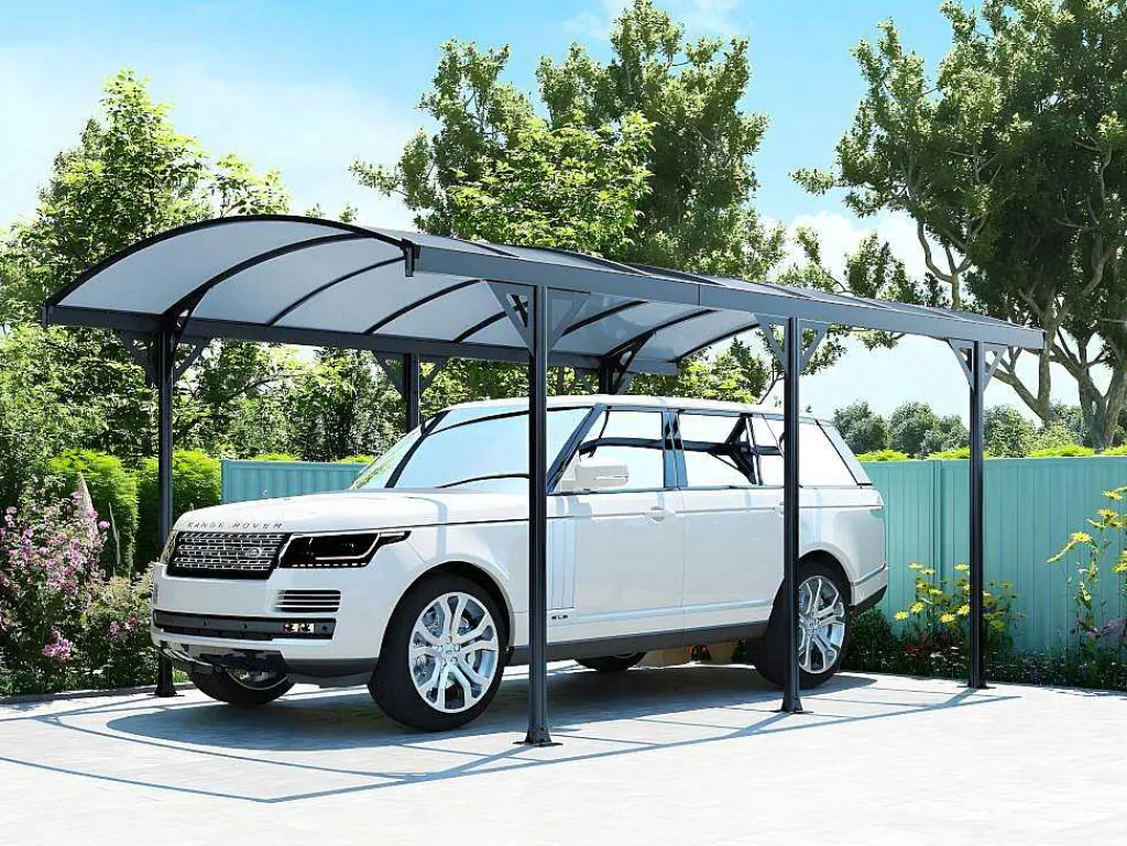 Vrijstaande Carport Van Aluminium Genaro - Grijs - 15,3 M-EXPERTLAND Best