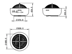 Vuurkorf-Grill Van Mgo - L60,5 X D60,5 X H42,5 Cm - Garmona-Vente-unique Best
