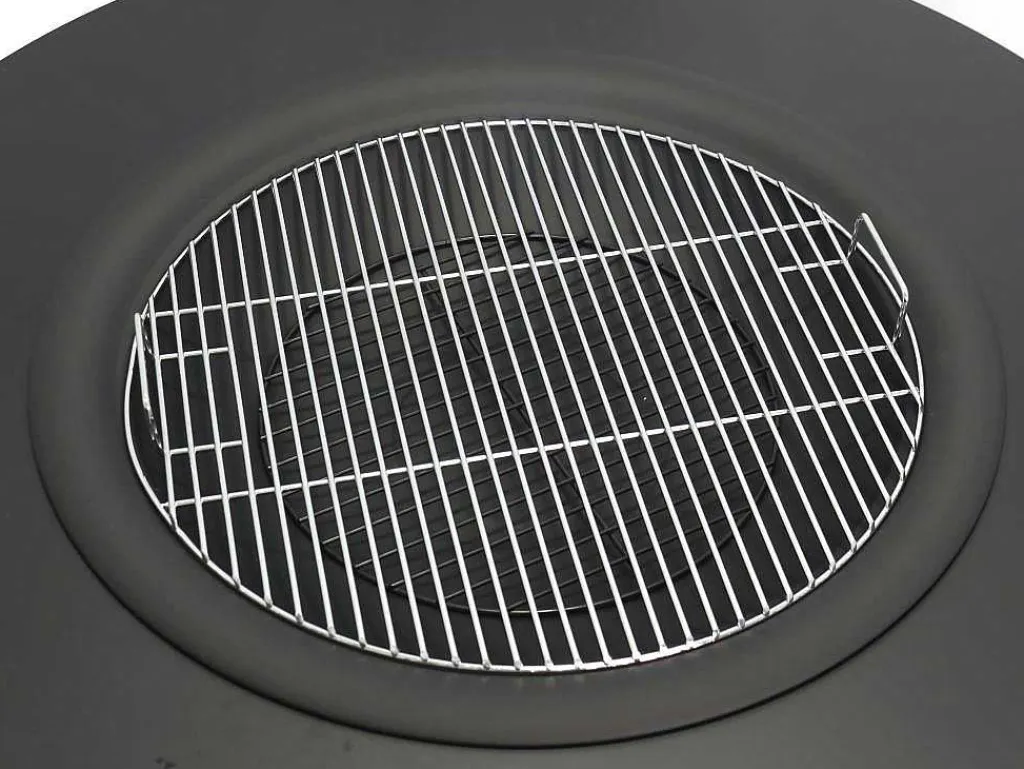 Vuurkorf-Plancha/Grill Met Bergruimte Voor Hout - L120 X B120,5 X H40 Cm - Barcena-Vente-unique New