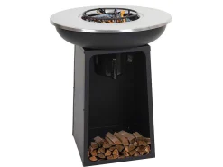 Vuurschaal Met Grillplaat Mcw-K97, O59Cm Zwart-Vente-unique