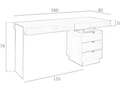 Walnoot En Stalen Bureau 3237-Angel Cerda Online