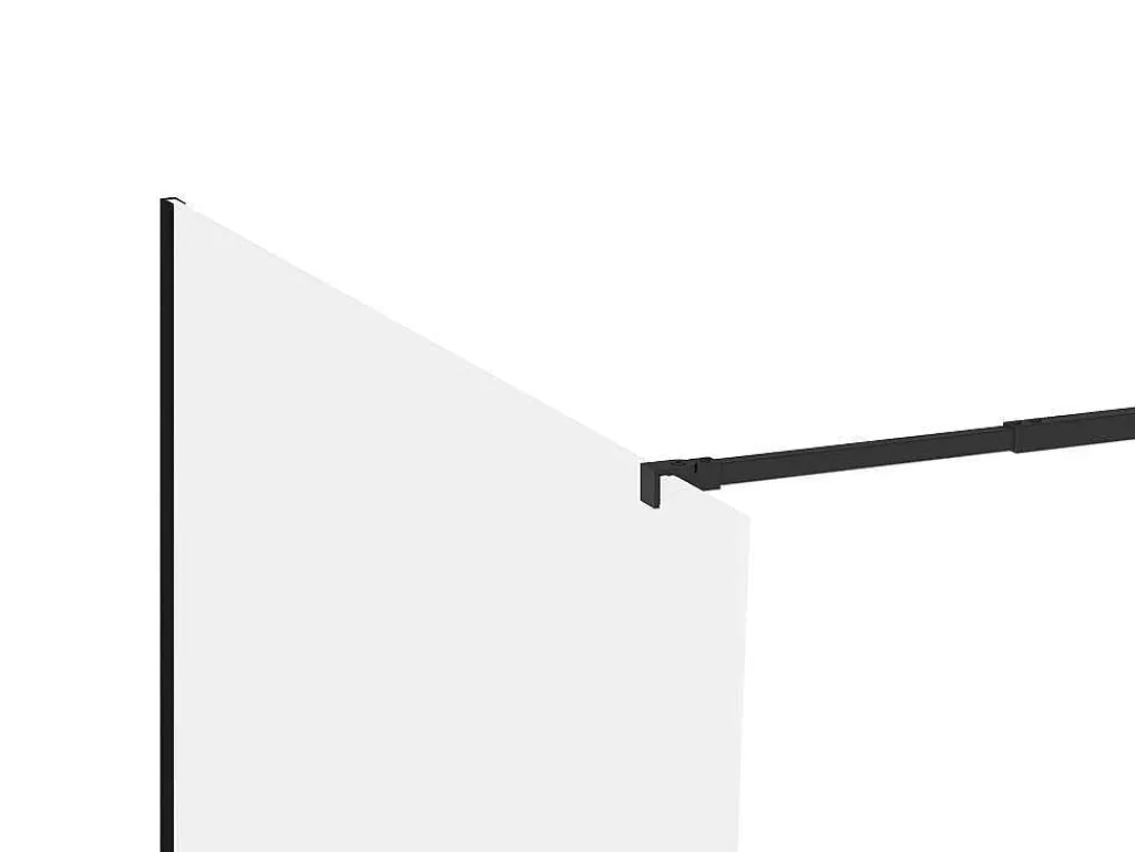 Wand Voor Inloopdouche Industriele Stijl - Mat Zwart - 120X200 Cm - Daren - Koop Nu Online-Shower & Design Outlet