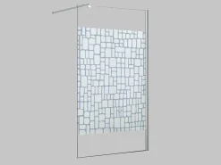 Wand Voor Inloopdouche Laura Van Gezeefdrukt Glas - 120X190 Cm-Shower & Design Discount