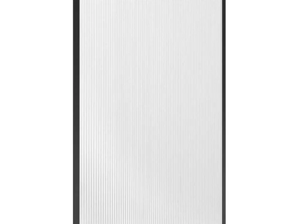 Wand Voor Inloopdouche Met Structuurglas - 120 X 200 Cm, Mat Zwart - Virana-Shower & Design Sale