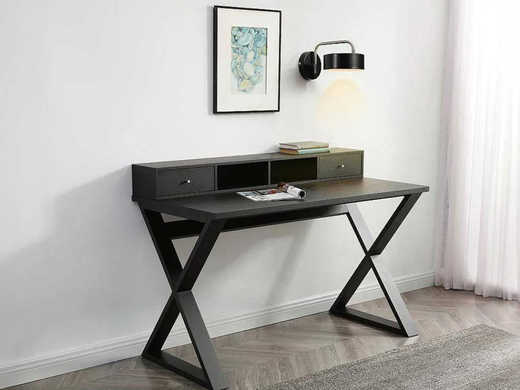 Wandlamp Met Vintage-Stijl Van Metaal - L24 X H14,5 Cm - Zwart En Goud - Otilie-OZAIA Outlet