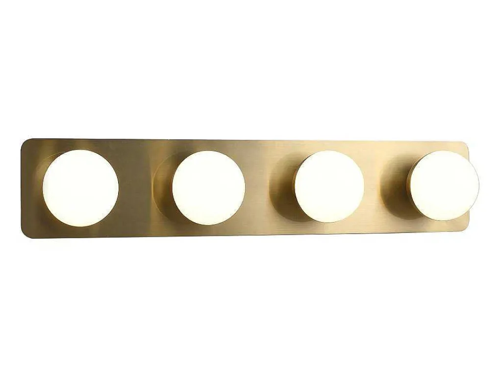 Wandlamp Voor Badkamer Met Ledverlichting Van Metaal, 4 Spots - L40 Cm - Goudkleurig - Morley-OZAIA Discount