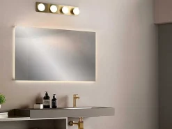 Wandlamp Voor Badkamer Met Ledverlichting Van Metaal, 4 Spots - L40 Cm - Goudkleurig - Morley-OZAIA Discount