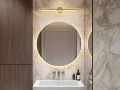 Wandlamp Voor Badkamer Met Ledverlichting Van Aluminium - L60 Cm - Goudkleurig - Taunton-OZAIA Best