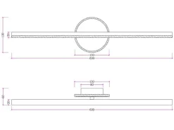 Wandlamp Voor Badkamer Met Ledverlichting Van Aluminium - L60 Cm - Goudkleurig - Taunton-OZAIA Best