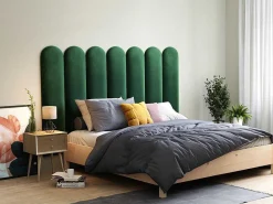 Wandpaneel Voor Hoofdeinde Japi - 210 Cm - Fluweel - Groen - Van-PASCAL MORABITO