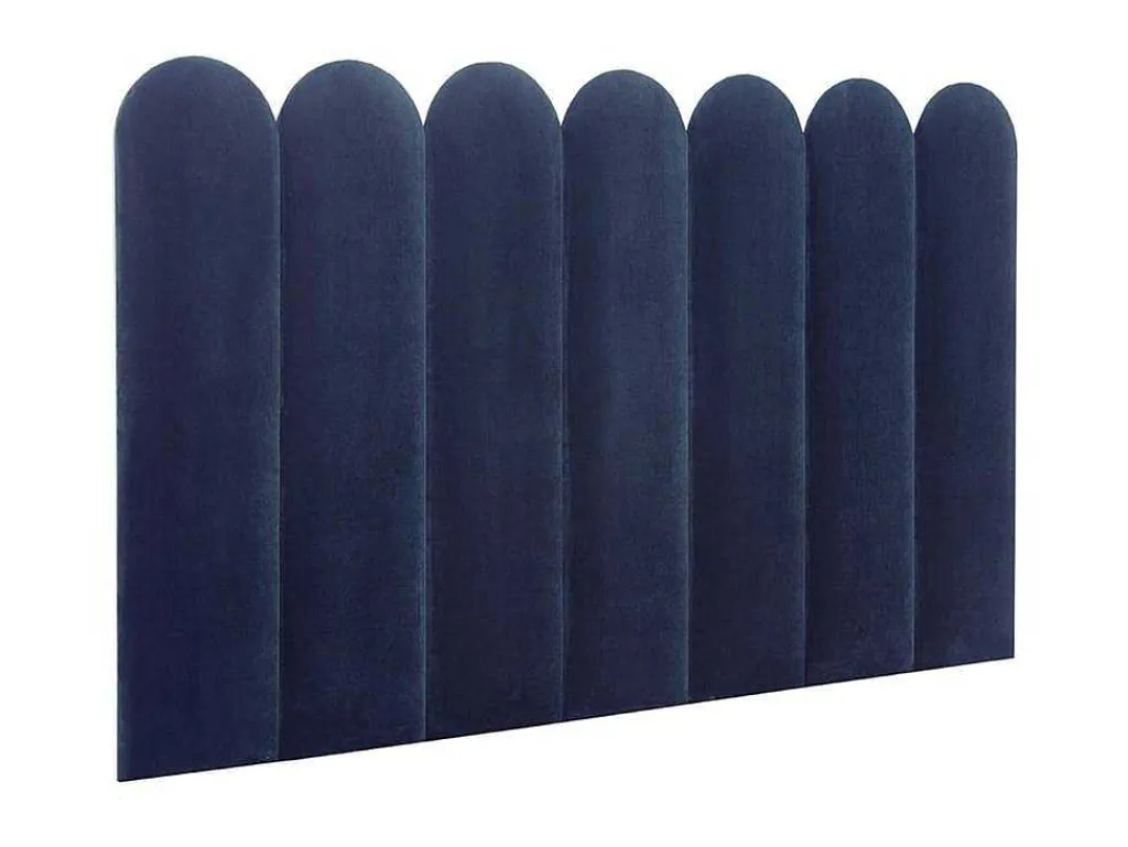 Wandpaneel Voor Hoofdeinde Japi - 210 Cm - Fluweel - Blauw - Van-PASCAL MORABITO New