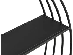 Wandrek Van Metaal - 2 Planken - Zwart - Nacera-Vente-unique Clearance