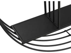 Wandrek Van Metaal - 2 Planken - Zwart - Nacera-Vente-unique Clearance