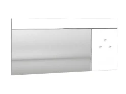 Wandspiegel Met 3 Haken - L. 120 X H. 60 - Wit - Niklos-Vente-unique