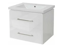 Wastafel + Wastafelmeubel Mcw-D16, Wit-Vente-unique Clearance