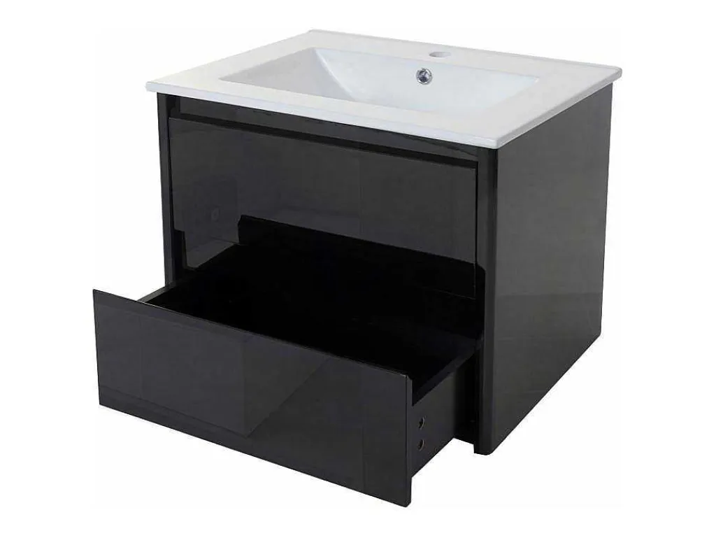 Wastafel + Wastafelmeubel Mcw-B19, Zwart-Vente-unique Sale