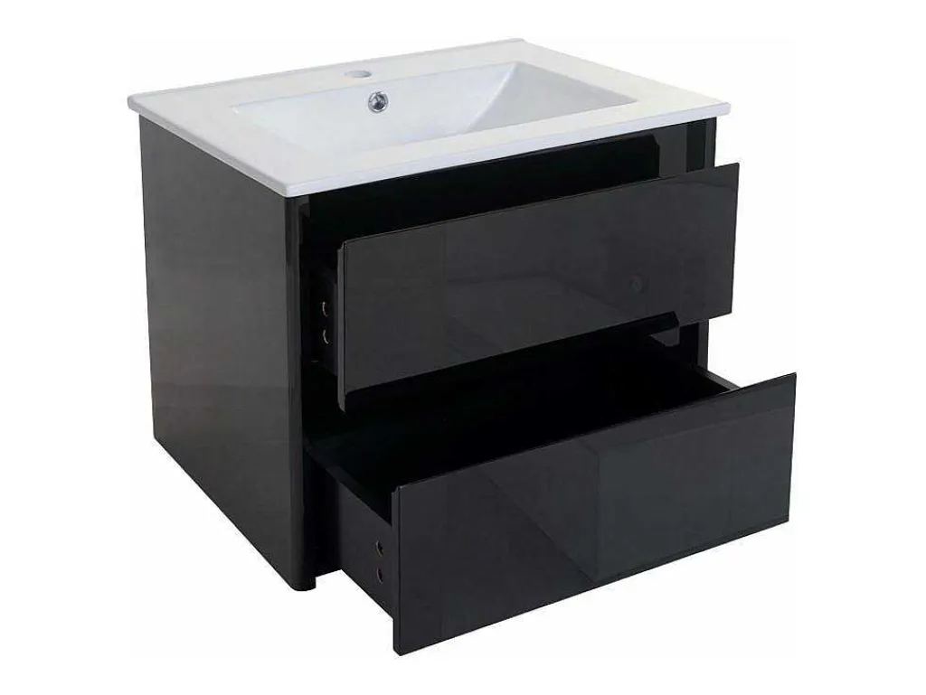 Wastafel + Wastafelmeubel Mcw-B19, Zwart-Vente-unique Sale
