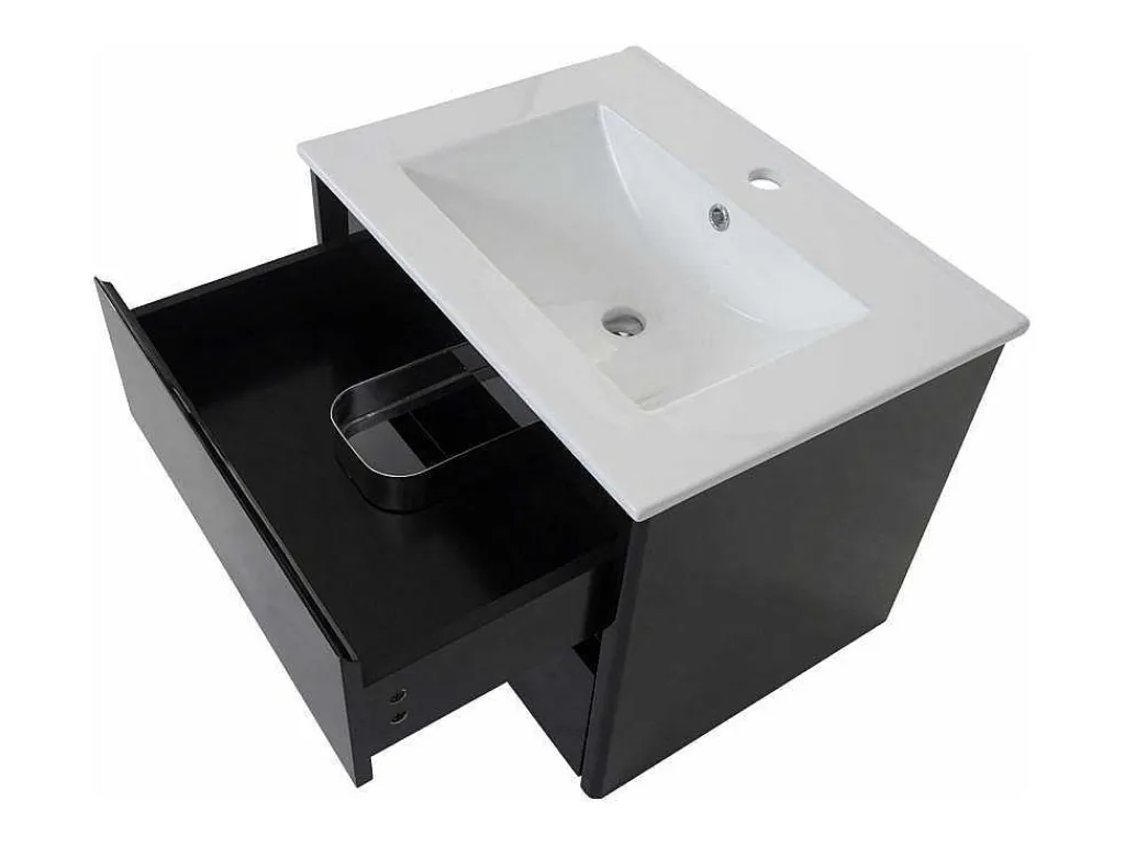 Wastafel + Wastafelmeubel Mcw-B19, Zwart-Vente-unique Sale