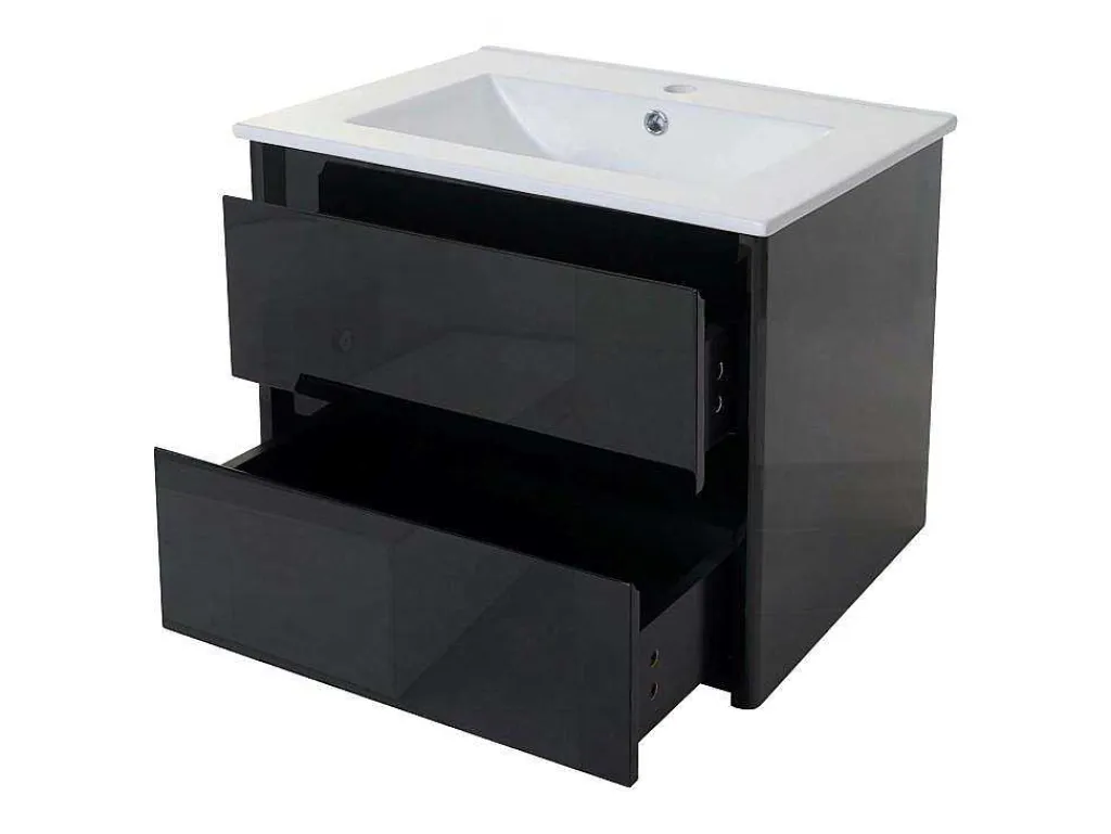 Wastafel + Wastafelmeubel Mcw-B19, Zwart-Vente-unique Sale