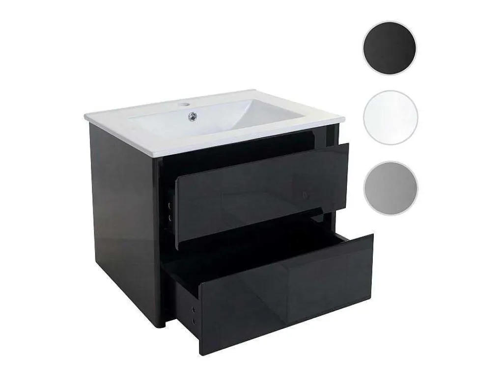 Wastafel + Wastafelmeubel Mcw-B19, Zwart-Vente-unique Sale