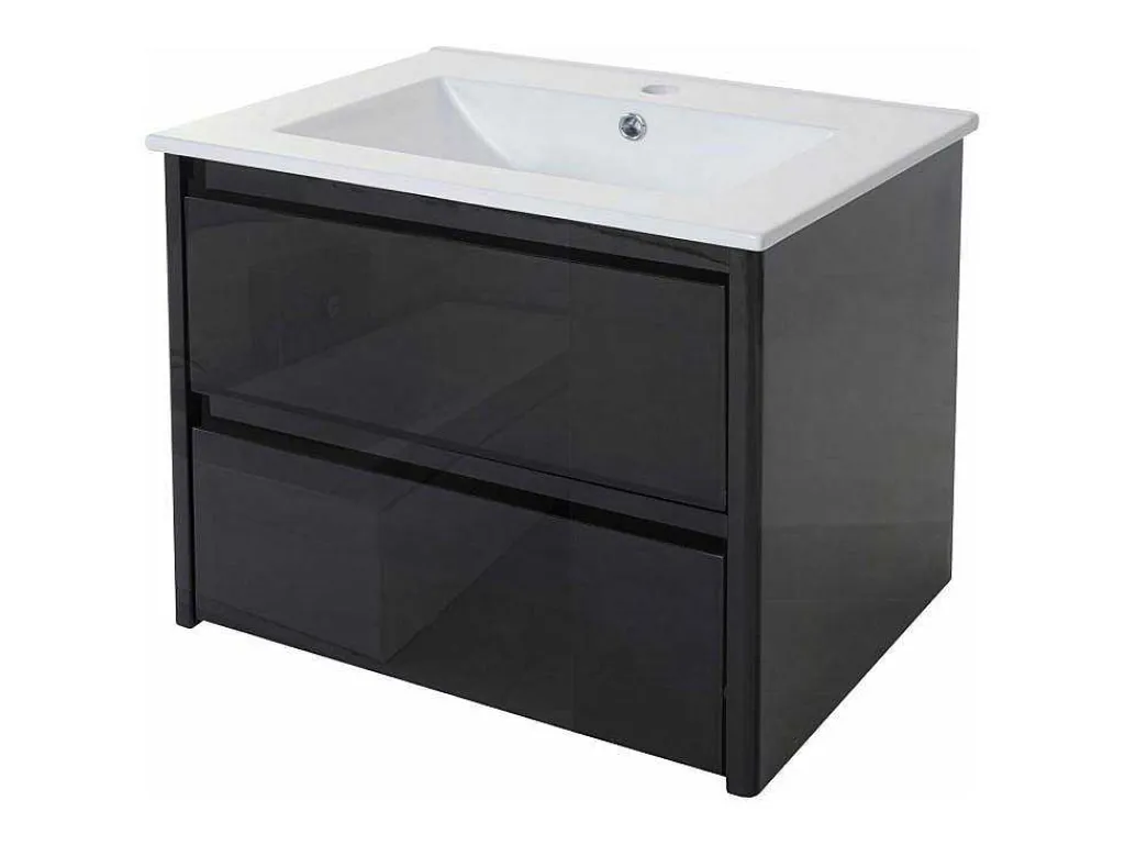 Wastafel + Wastafelmeubel Mcw-B19, Zwart-Vente-unique Sale