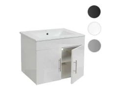 Wastafel + Wastafelmeubel Mcw-D16, Wit-Vente-unique