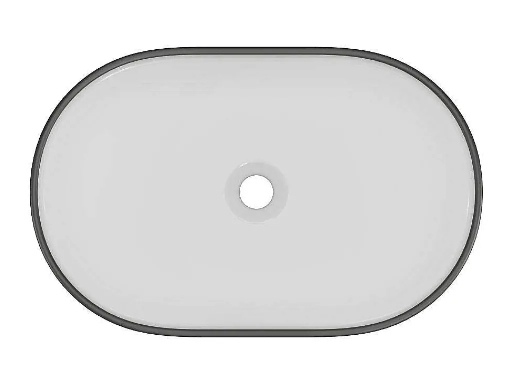 Wastafel Iwa - Tweekleurig Zwart En Binnenkant Wit-Shower & Design Clearance