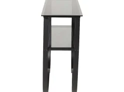 Wavy Sidetable Met Plank 34X117 Cm Zwart.-Furniture Fashion Online
