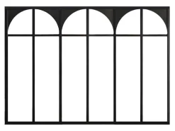 Werkplaatsraam Art Deco Van Gepoedercoat Aluminium 180 X 130 Cm - Zwart - Arcadea-Vente-unique Online