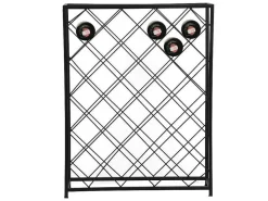 Wijnfleshouder Voor 32 Flessen - L55 X H71 Cm - Metaal - Zwart - Bolinar-OZAIA Outlet