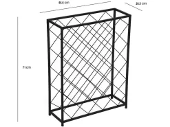 Wijnfleshouder Voor 32 Flessen - L55 X H71 Cm - Metaal - Zwart - Bolinar-OZAIA Outlet