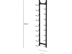 Wijnfleshouder Voor 9 Flessen - L19 X H92 Cm - Metaal - Zwart - Routal-OZAIA Online